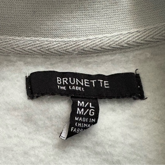 Brunette The Label Summer Sky Blue Classic Crew M/L - Picture 3 of 5